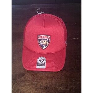 Florida Panthers NHL 47' Brand Mesh Trucker Cap Hat Red NEW NWT Hockey Go Cats!